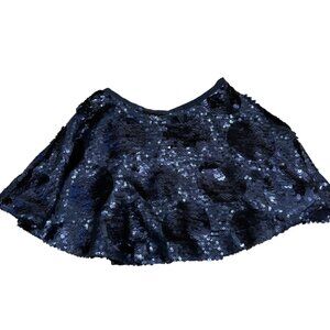 Mini Boden Girls Navy Blue Sequin Polka Dot Skirt 6-7Y Polyester & Cotton Made I